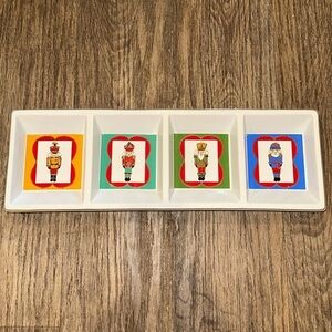 Global Design Collection Christmas Nutcrackers Appetizer Tray